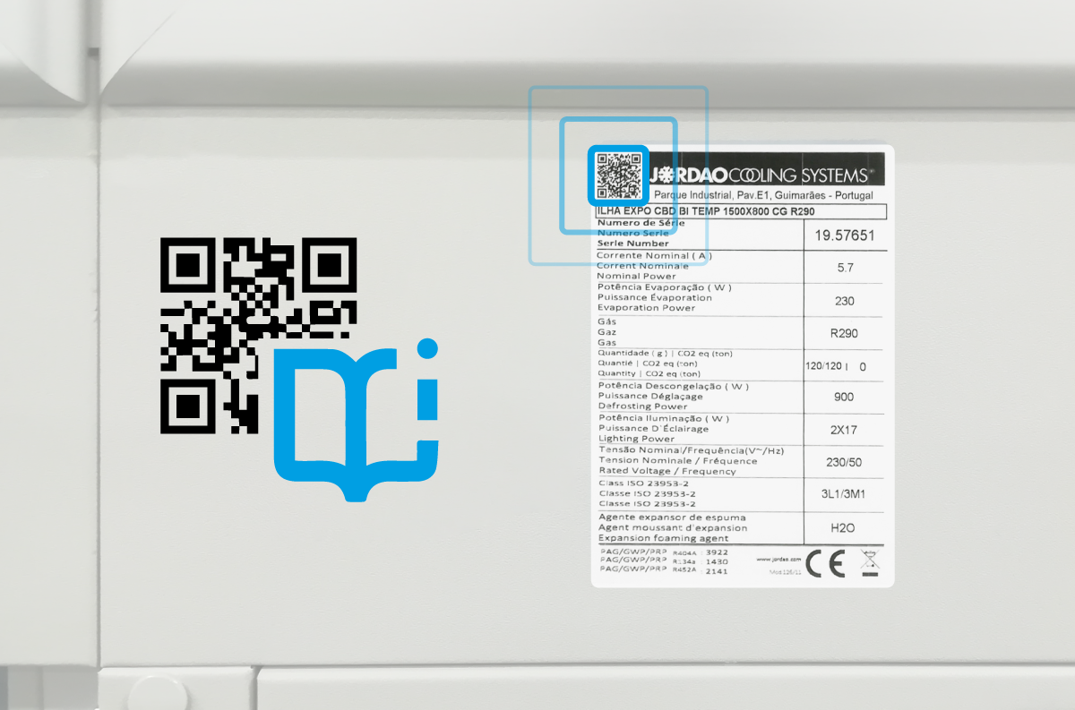 WHAT CONTAINS THE QR CODE PRINTED ON THE SERIAL PLATE?