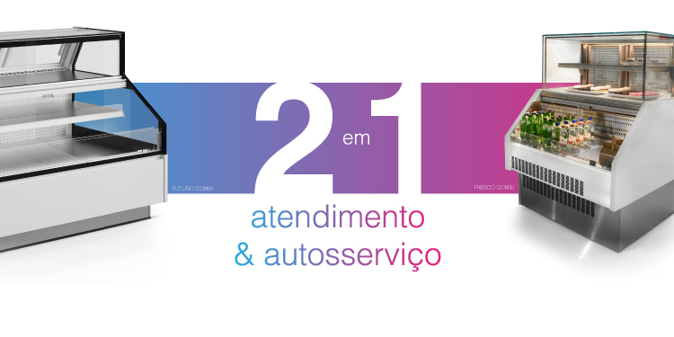 Vitrinas 2 em 1 combinadas FUTURO e FRESCO COMBI da JORD&Atilde;O.