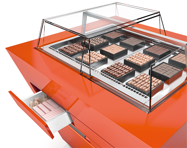Vitrina refrigerada para Bolos e Chocolates CRYSTAL da JORD&Atilde;O.